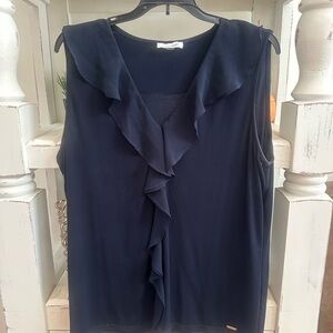 Elegant Navy Sleeveless Top